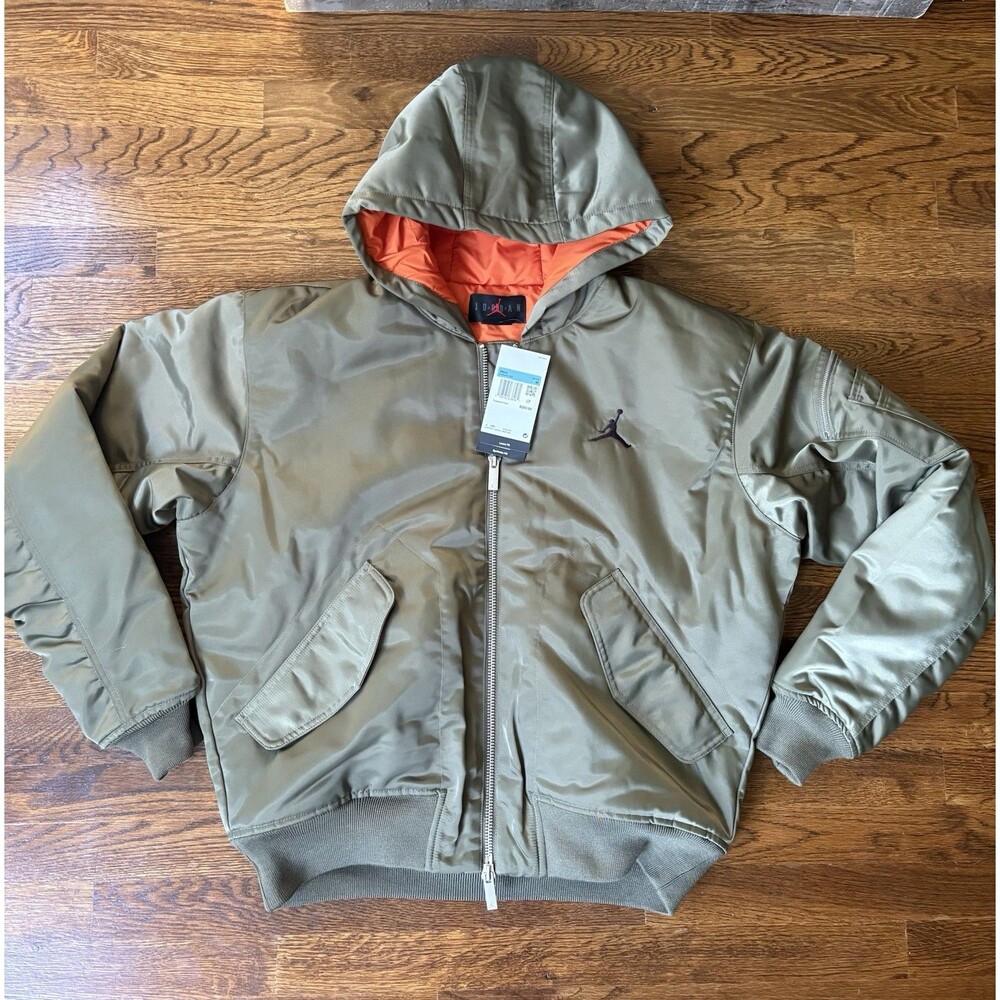 Nike Jordan Renegade Flight Men Therma-Fit Hooded Jacket Green Size Medium $250